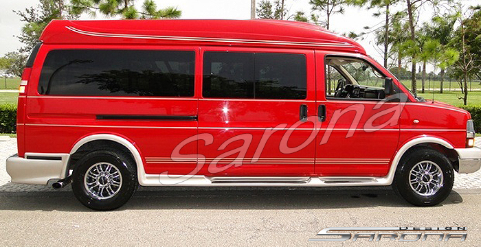 Custom GMC Savana Van  Long Wheel Base Running Boards (2003 - 2024) - $1590.00 (Part #GM-004-SB)